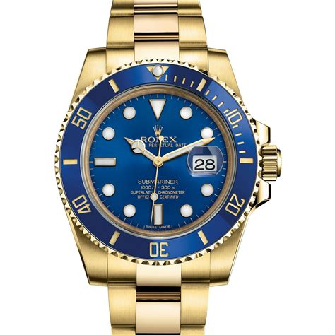 blue gold rolex watch|Rolex blue and gold submariner.